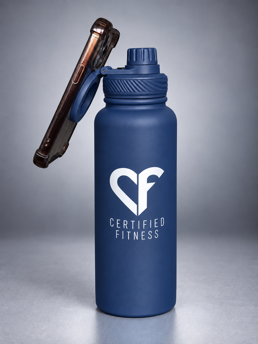 CF Performance Bottle with Phone Holder – NAVY