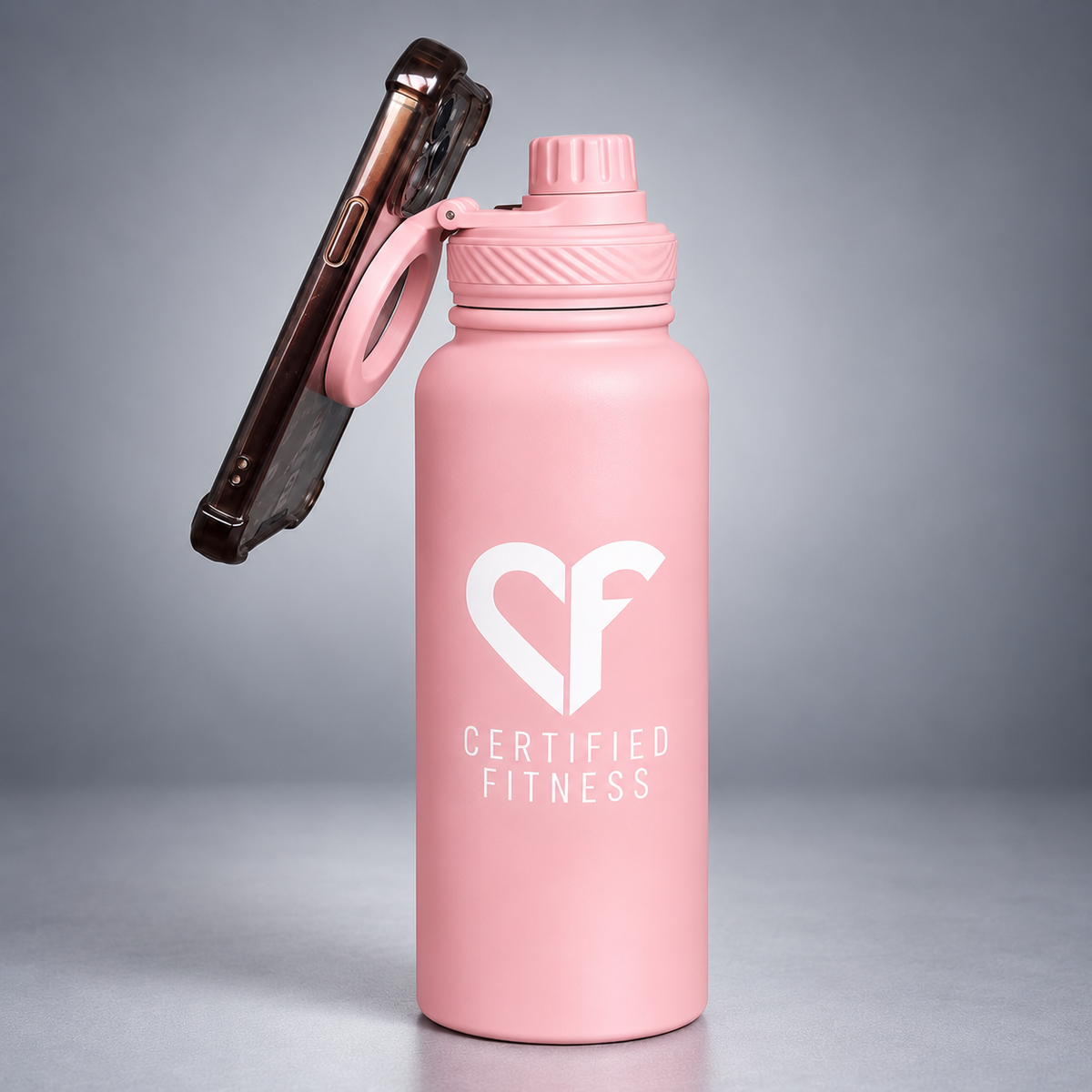 CF Performance Bottle with Phone Holder – PINK
