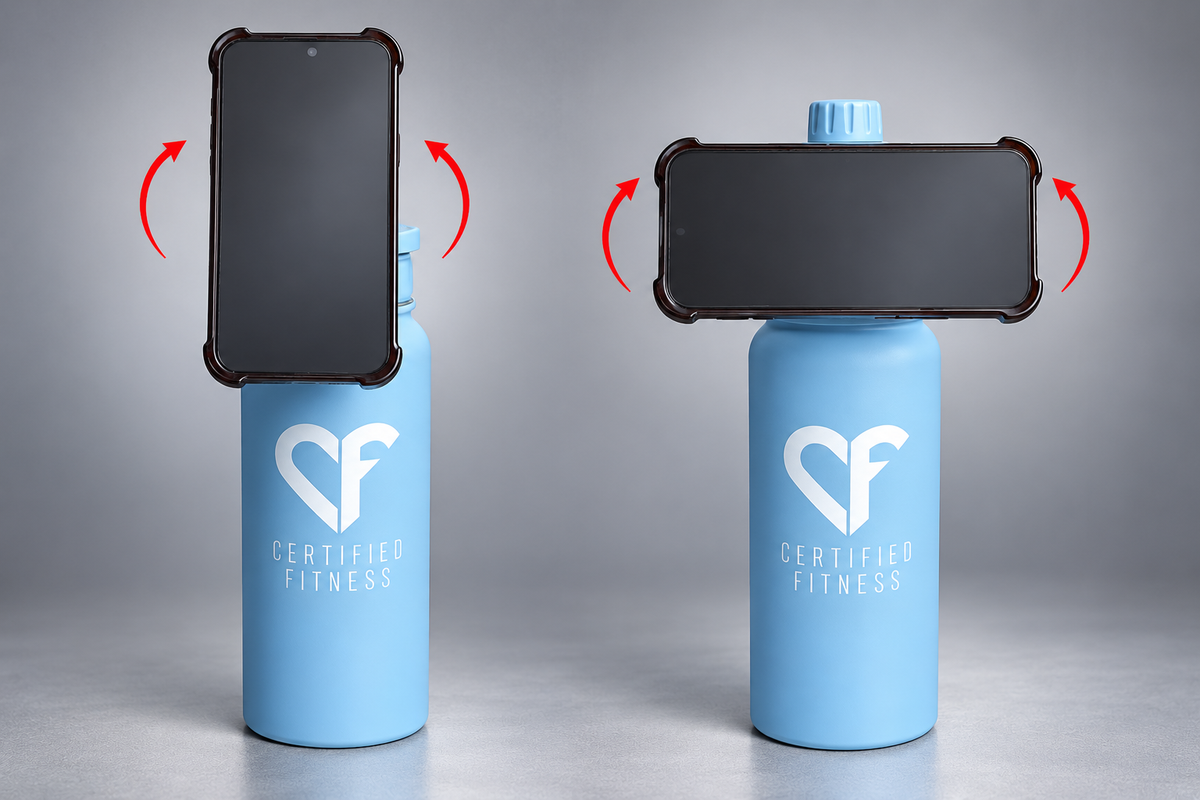 CF Performance Bottle with Phone Holder – BLUE